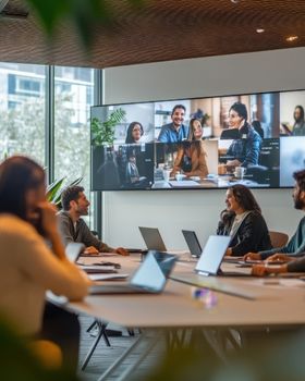 Reunião online com análise de resultados de campanhas